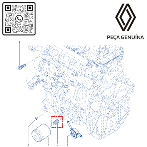 RN 331U00 1521331U00 ROSCA DE FIXACAO DO FILTRO DE OLEO MOT H4M 1.6 16V - 4